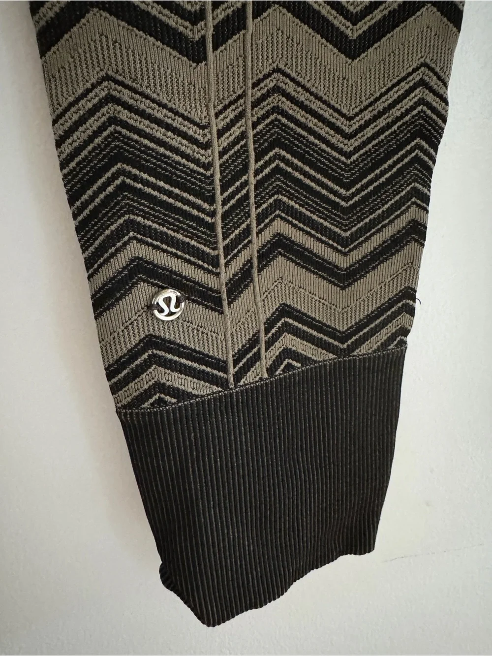 lululemon athletica Olive and Black Chevron Leggings